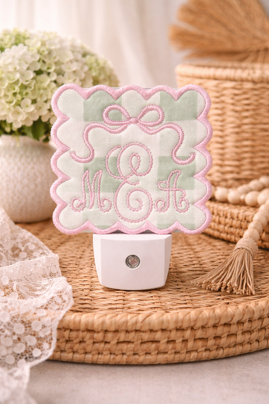 Custom Embroidered Nightlight – Personalized LED Night Light